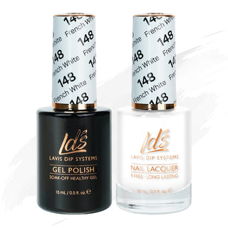 LDS Gel Nail Polish Duo - 148 Glitter Colors - French White by LDS sold by DTK Nail Supply