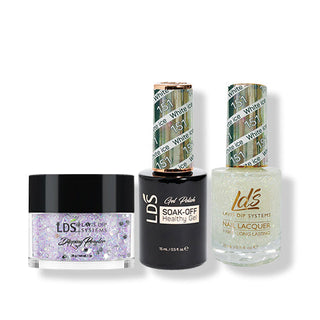 LDS 3 in 1 - 151 White ice  - Dip (1oz), Gel & Lacquer Matching