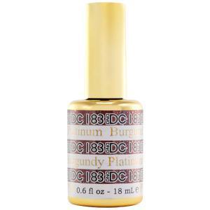 DND DC Gel Polish 183 - Glitter, Red Colors - Burgundy