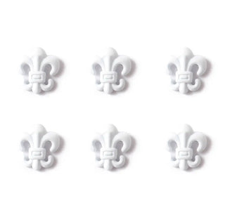 #193-198 2PCS White Matte Nail Charm Medieval