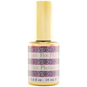 DND DC Gel Polish 195 - Glitter, Pink Colors - Hot Pink