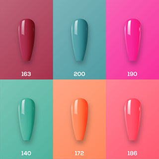 Lavis Gel Color Set 13 (6 colors) : 163; 200; 190; 140; 172; 186