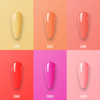 Lavis Healthy Nail Lacquer Summer Set N4 (6 colors) : 176, 193, 196, 198, 093, 005