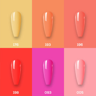 Lavis Gel Summer Color Set G4 (6 colors) : 176, 193, 196, 198, 093, 005