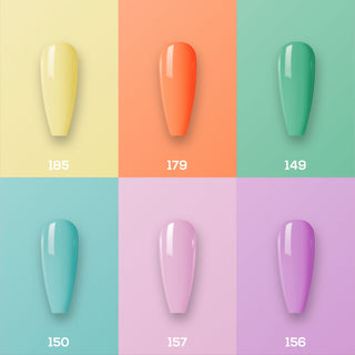 Lavis Healthy Nail Lacquer Summer Set N7 (6 colors) : 158, 055, 066, 160, 141, 138