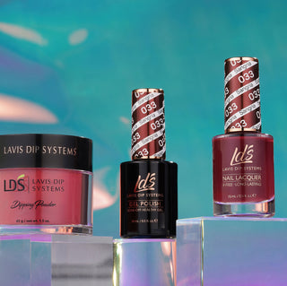 LDS 3 in 1 - 033 Sangria - Dip (1.5oz), Gel & Lacquer Matching