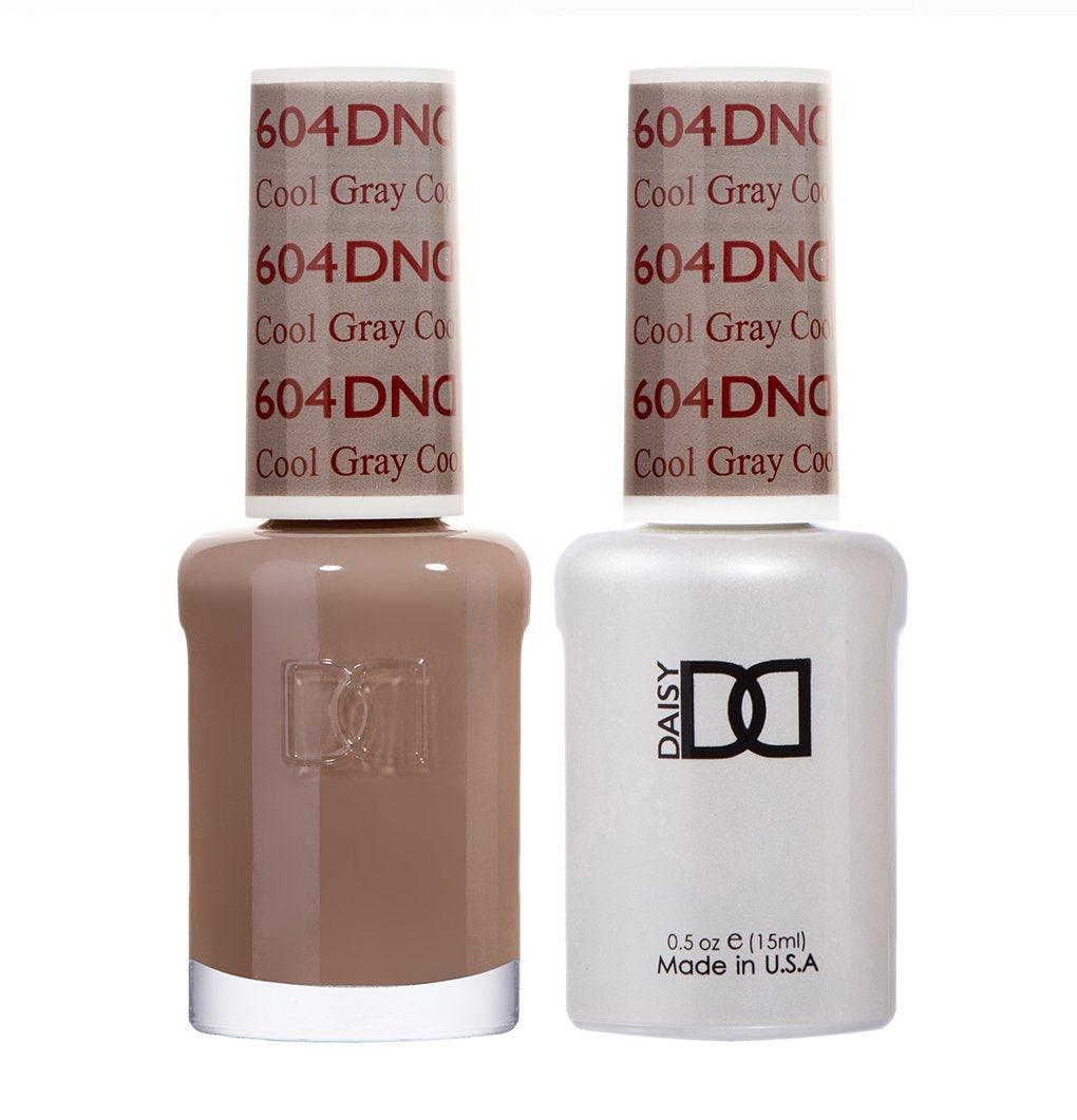 DND Gel Nail Polish Duo - 604 Gray Colors - Cool Gray