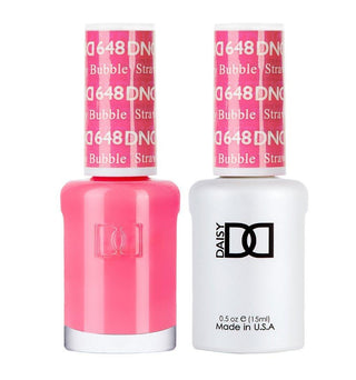 DND Gel Nail Polish Duo - 648 Pink Colors - Strawberry Bubble
