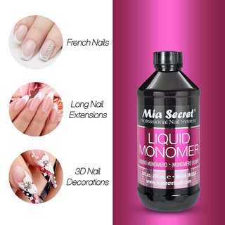 Mia Secret Liquid Monomer - 8oz by Mia Secret sold by DTK Nail Supply