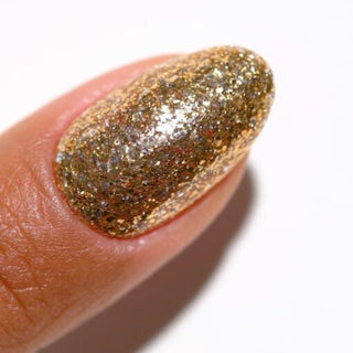 DND Gel Nail Polish Duo - 911 Golden Aura - DND Super Glitter Collection