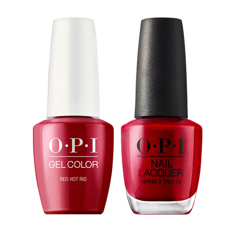 OPI Gel Nail Polish Duo - A70 Red Hot Rio - Red Colors