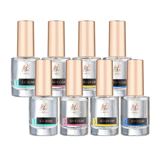 LDS Dipping Powder Essentials Kit 3 - 2 EA Bond, 2 Base Coat, 2 Sealer Dry, 2 Top Coat - 0.5 oz