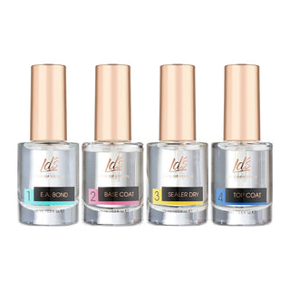 LDS Dipping Powder Essentials Kit 2 - EA Bond, Base Coat, Sealer Dry, Top Coat - 0.5 oz