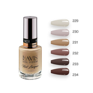 Lavis Nail Lacquer Set N10 (6 colors): 229, 230, 231, 232, 233, 234