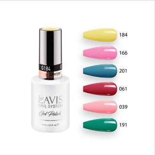 Lavis Gel Summer Color Set G12 (6 colors): 184, 166, 201, 061, 039, 191