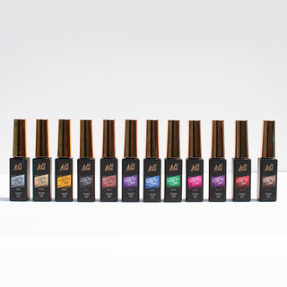 LDS Platinum Line Art Gel Nails Polish Nail Art Set (12 colors): 01-12