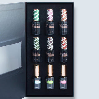 LDS Holiday Collection: 6 Healthy Gel Polishes, 1 Base Gel, 1 Top Gel - COOL VIBES G - 018; 019; 020; 021; 022; 023