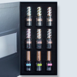LDS Holiday Collection: 6 Healthy Gel Polishes, 1 Base Gel, 1 Top Gel - SOFT GLAM -  003; 048; 153; 154; 155; 156