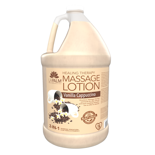 LAPALM Healing Therapy Massage Lotion - Vanilla Cappucchino - 1 Gallon