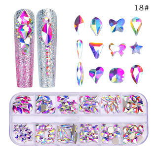 12 Grids Flatback Rhinestones SP0476-18 AB