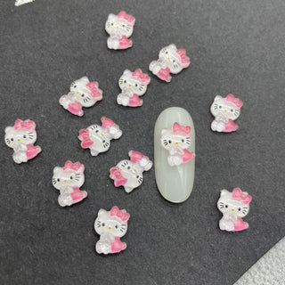 #129-153 2PCS Sitting Hello Kitty Nail Charm
