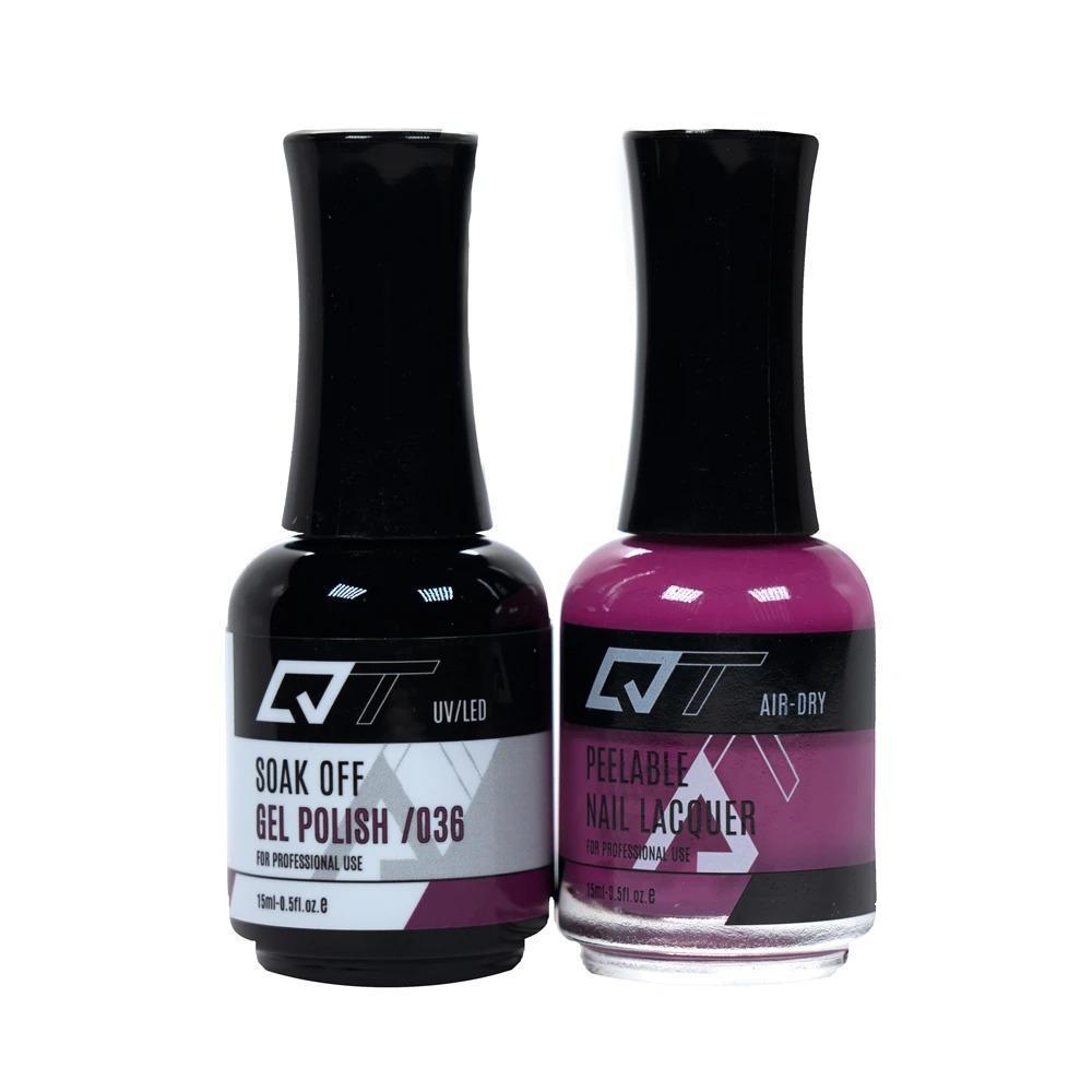  QT 036 - QT Gel Polish & Matching Nail Lacquer Duo Set - 0.5oz by Gelixir sold by DTK Nail Supply