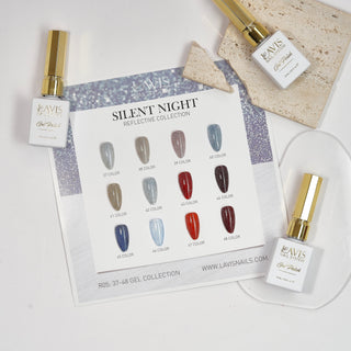 LAVIS Reflective R05 - Set 12 Colors - Gel Polish 0.5 oz - Silent Night Reflective Collection