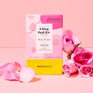 AVRY BEAUTY - 4 Steps Pedi Kit - Rose Water