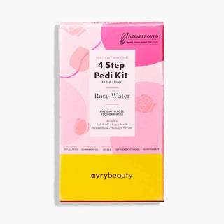 AVRY BEAUTY - 4 Steps Pedi Kit - Rose Water