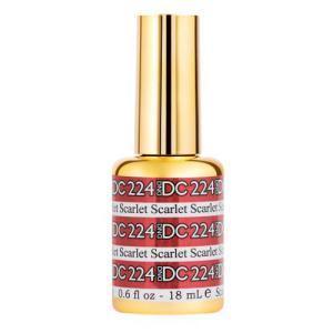 DND DC Gel Polish 224 - Glitter, Orange Colors - Scarlet