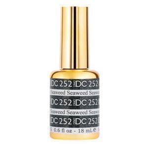 DND DC Gel Polish 252 - Glitter, Black Colors - Seaweed