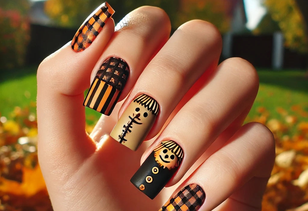 Fall's Best Scarecrow Nail Art Designs You'll Want Now