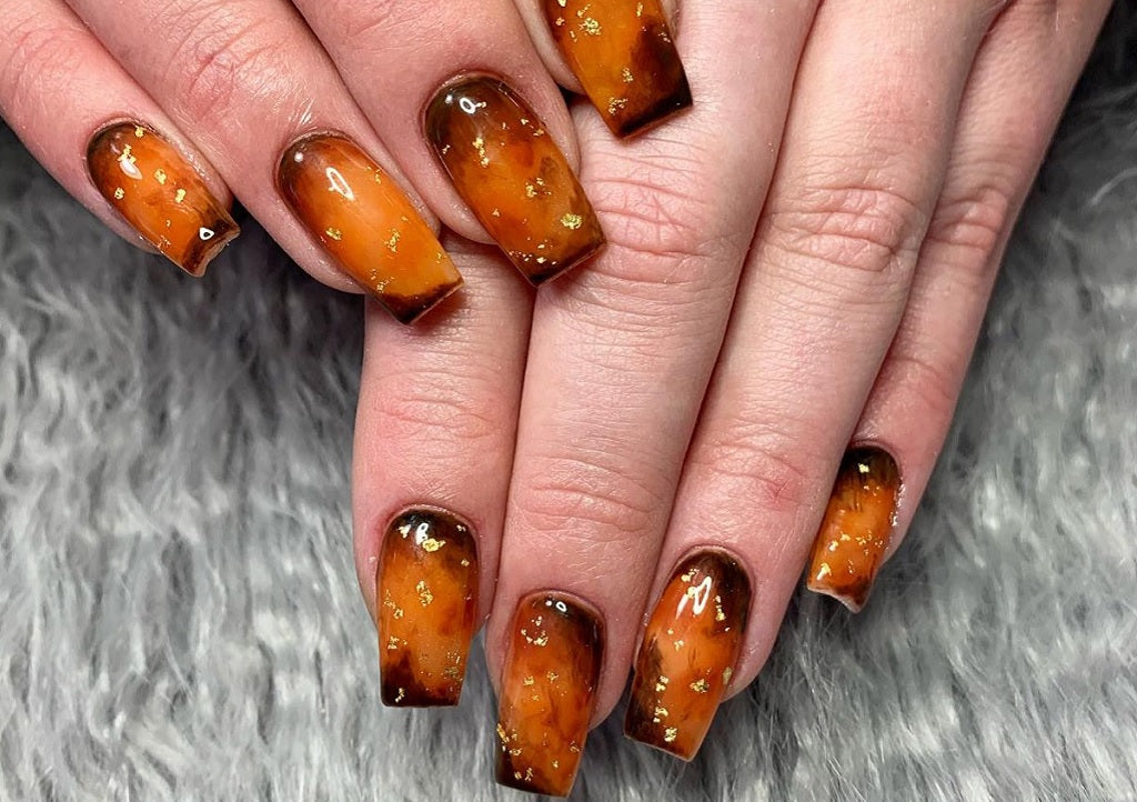 Amber Velvet Nails