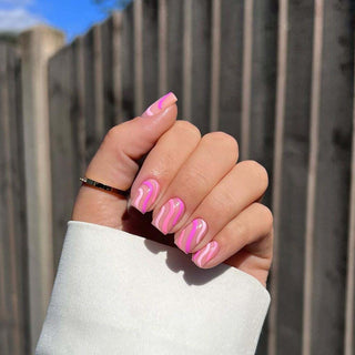 Best Pink Swirl Nails for Short Nails