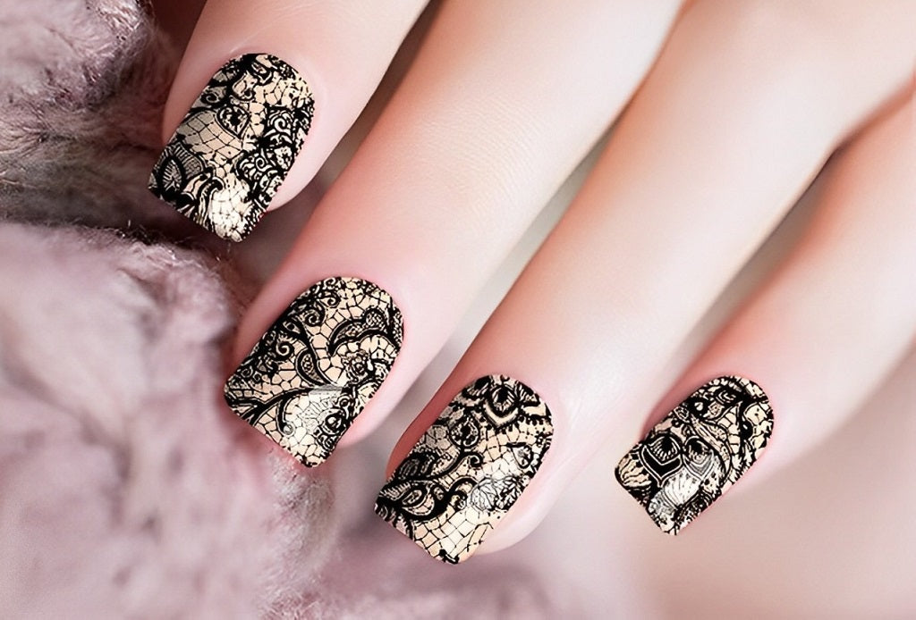 Enchanting Black Lace Nails: A Fusion of Mystery and Elegance