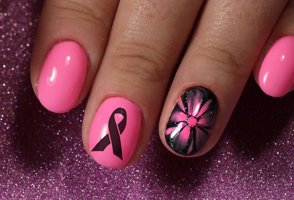 breast cancer nails designs