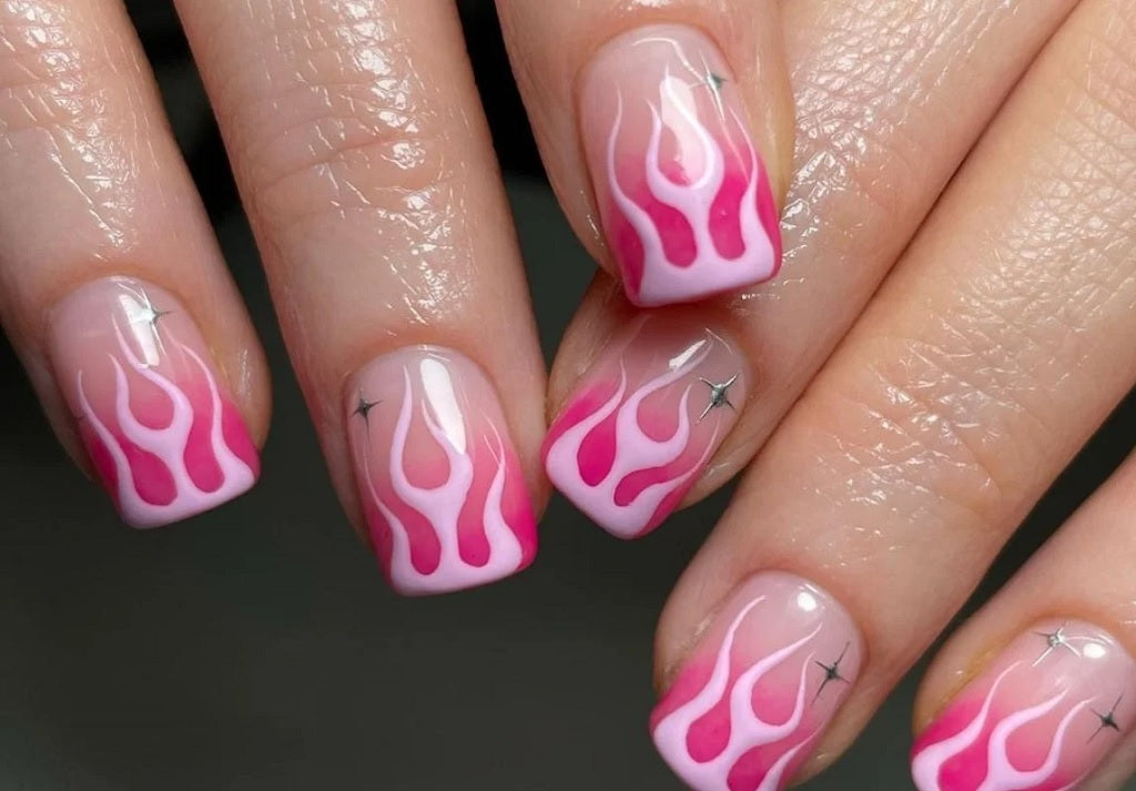 Flame Nail Art Designs