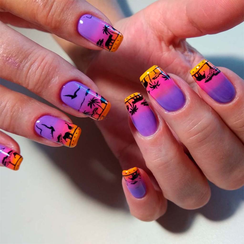 Tropical Beach Nail Designs