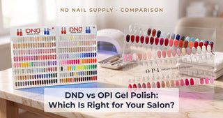 DND versus OPI gel polish bottle comparison for nail salons - ND Nail Supply