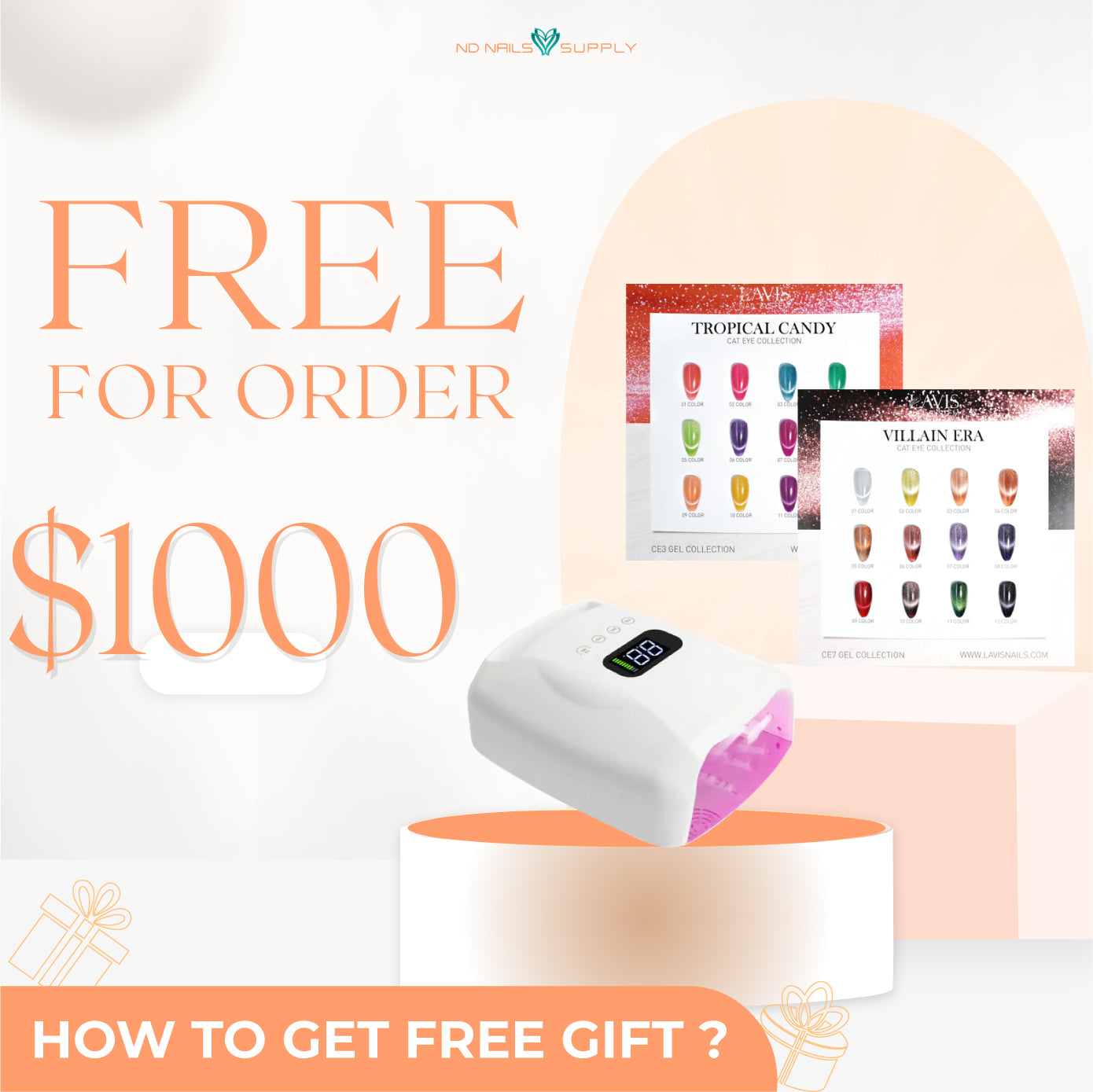 Free Gift For Order $1000