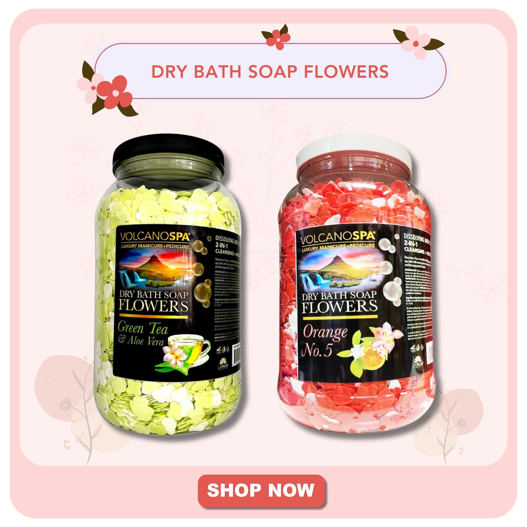 Dry Bath Soap Flowers