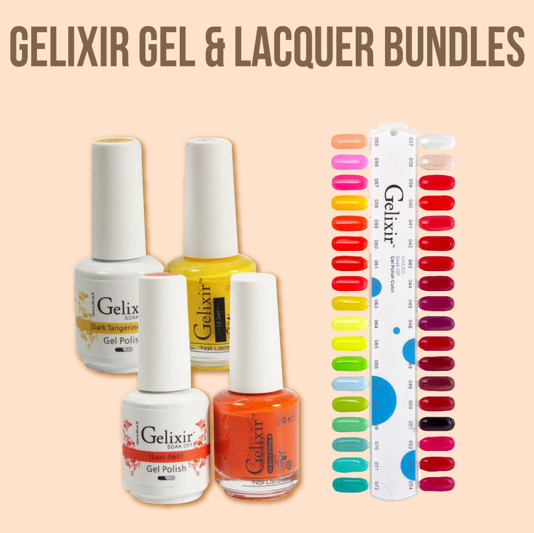 GELIXIR, QT & CARAMIA GEL & LACQUER BUNDLES