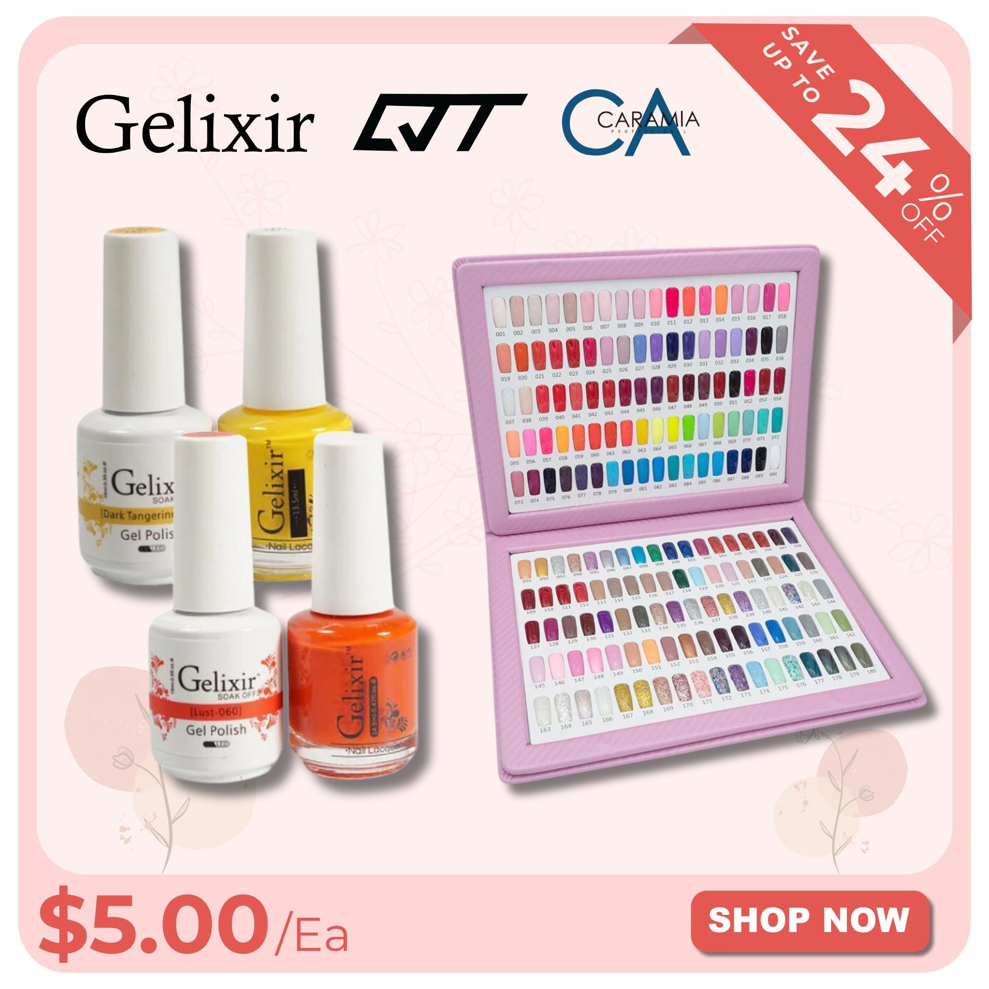 GELIXIR, QT & CARAMIA GEL & LACQUER BUNDLES