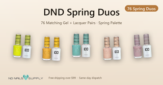 DND Spring Duos — 76 matching gel+lacquer pairs at ND Nails Supply