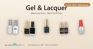 Gel & Lacquer Duos — 3,503 SKUs across DND, DND DC, Lavis, LDS, SNS at ND Nails Supply