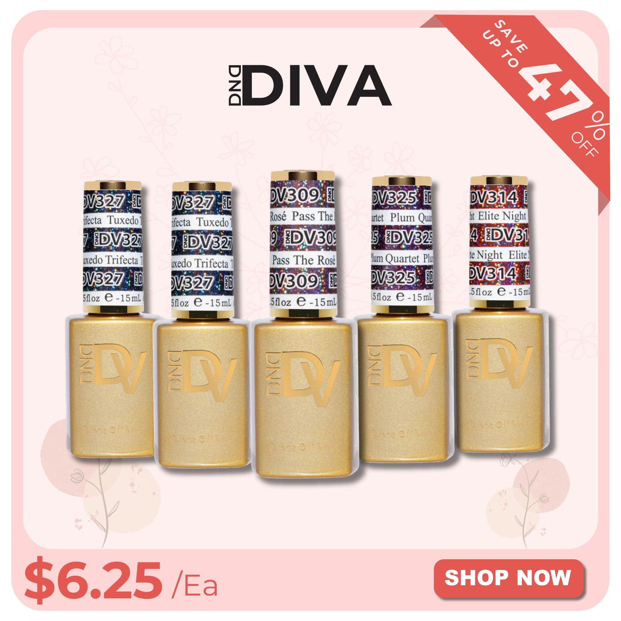 DND Diva Raise Your Glass Platinum Collection