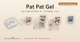 Lavis Pat Pat Gel — 41 SKUs across V1 + V2 palettes + Sponge tool at ND Nails Supply