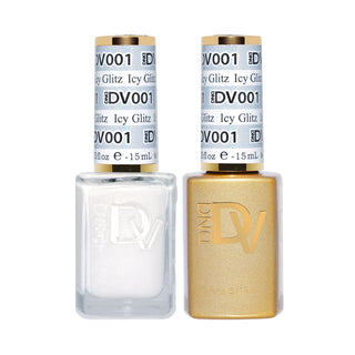 DND DV 001 Icy Glitz - DND Diva Gel Polish & Matching Nail Lacquer Duo Set