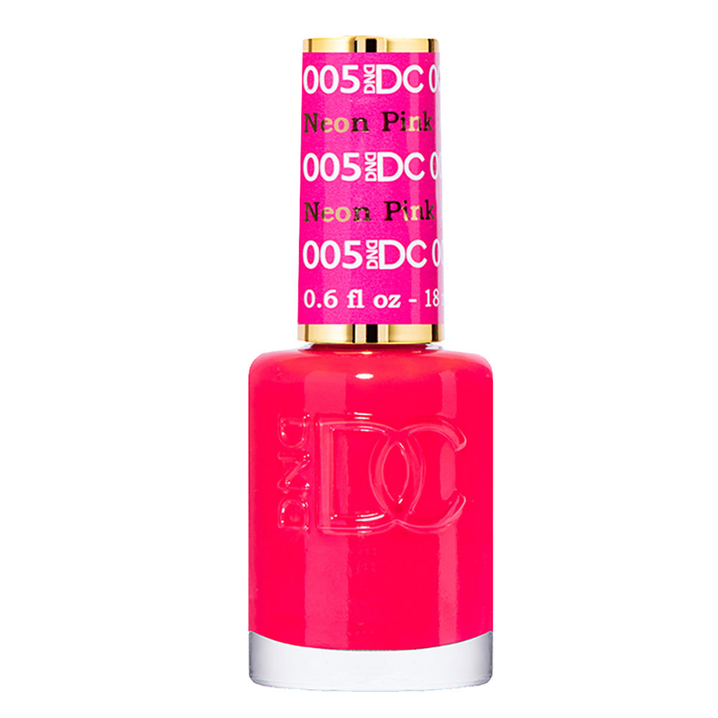 DND DC Gel Nail Polish Duo - 005 Pink Colors - Neon Pink