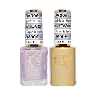 DND DV 006 Sugar & Sprinkles - DND Diva Gel Polish & Matching Nail Lacquer Duo Set